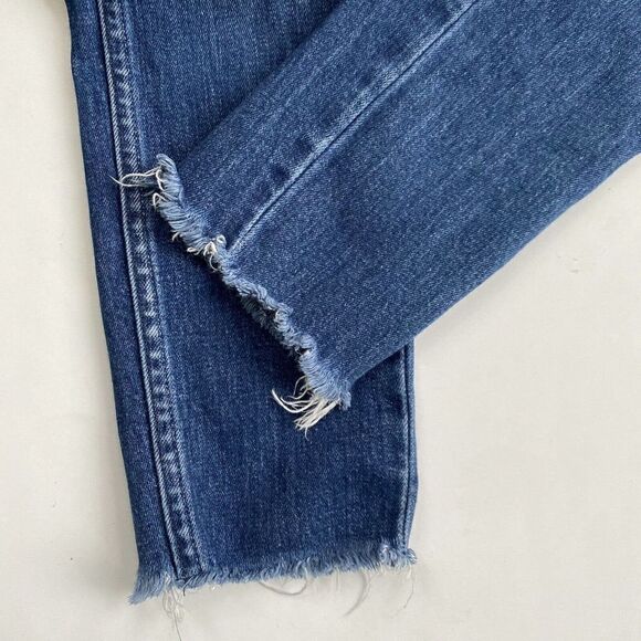 AMO Jeans Stix Crop Sweetheart Jeans Dark Wash Cotton Blend Made in USA Size 25 - Picture 3 of 12